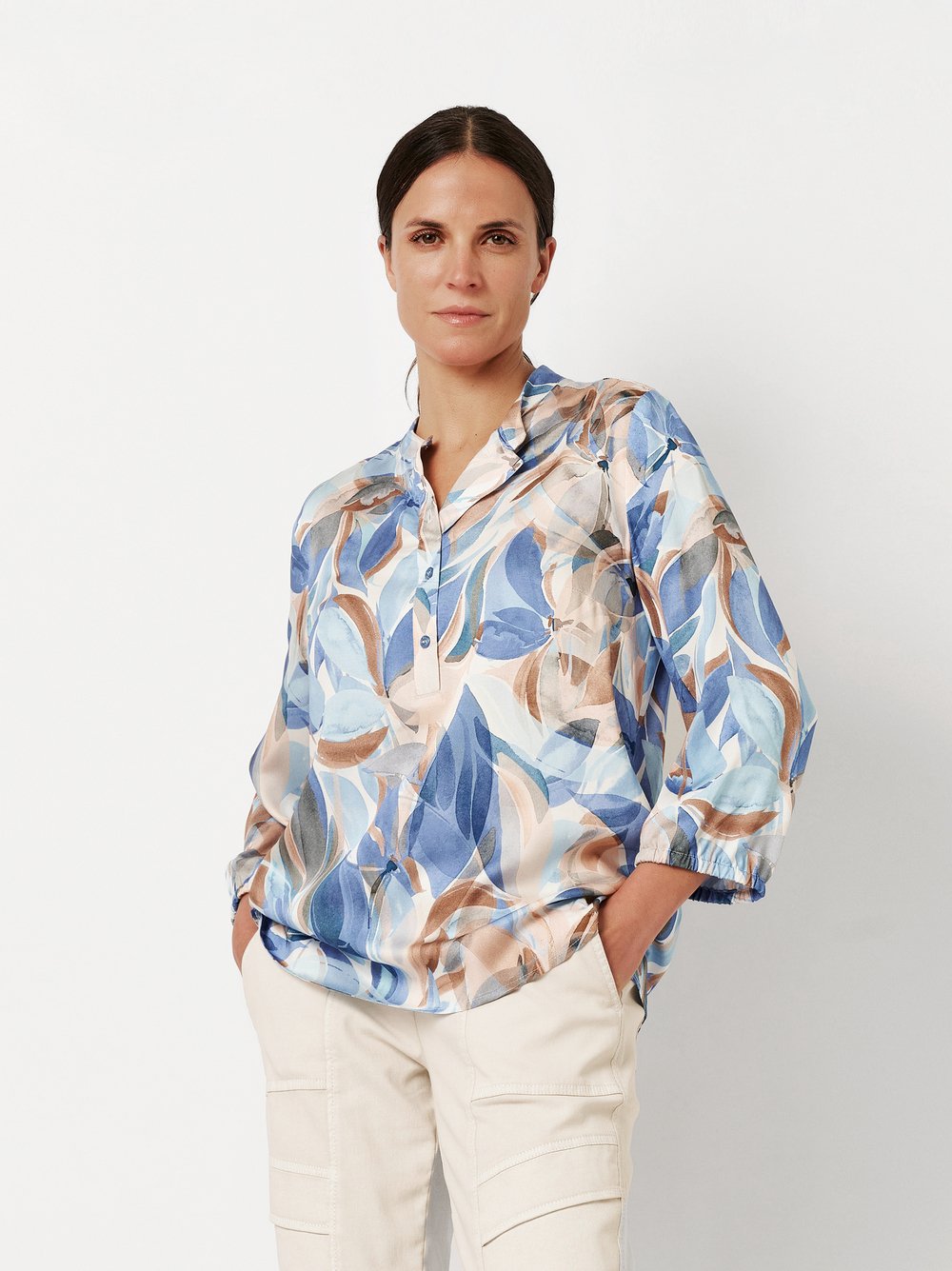 Light, patterned blouse | Style »Alis« multicolour blue