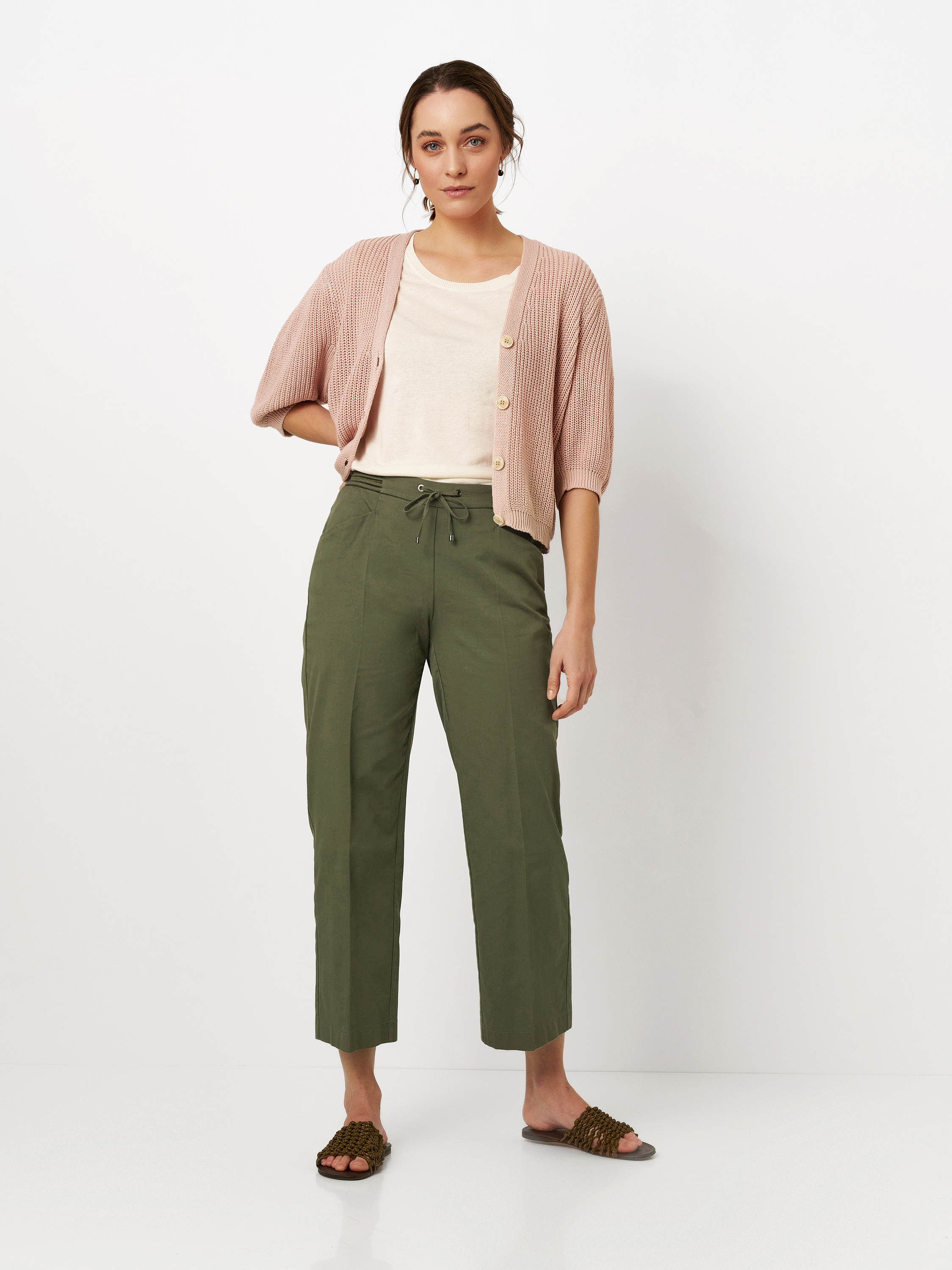 Legere 7/8-Hose | Style »Sue« khaki