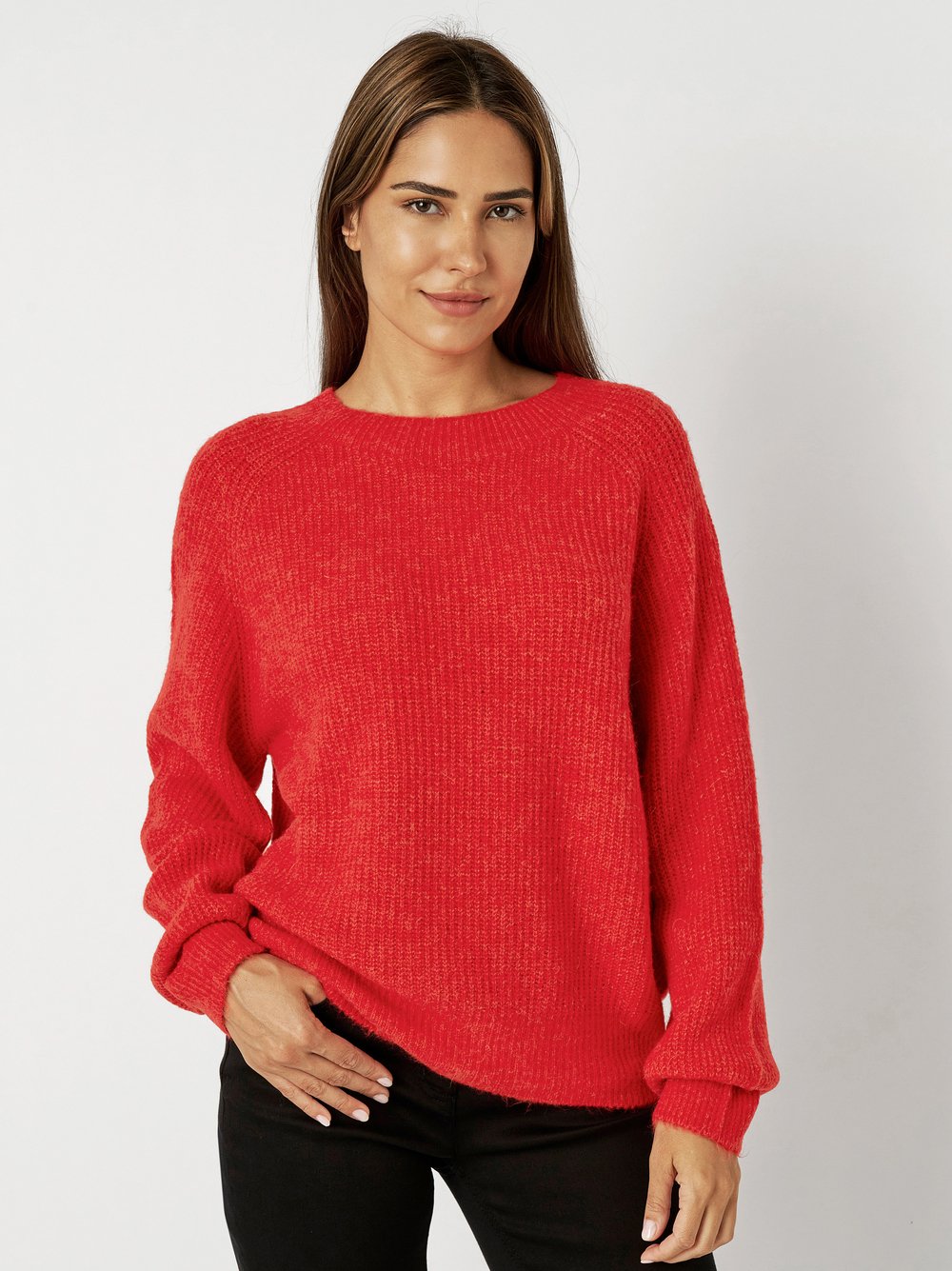 Light cosy sweater | Style »Giulia« red