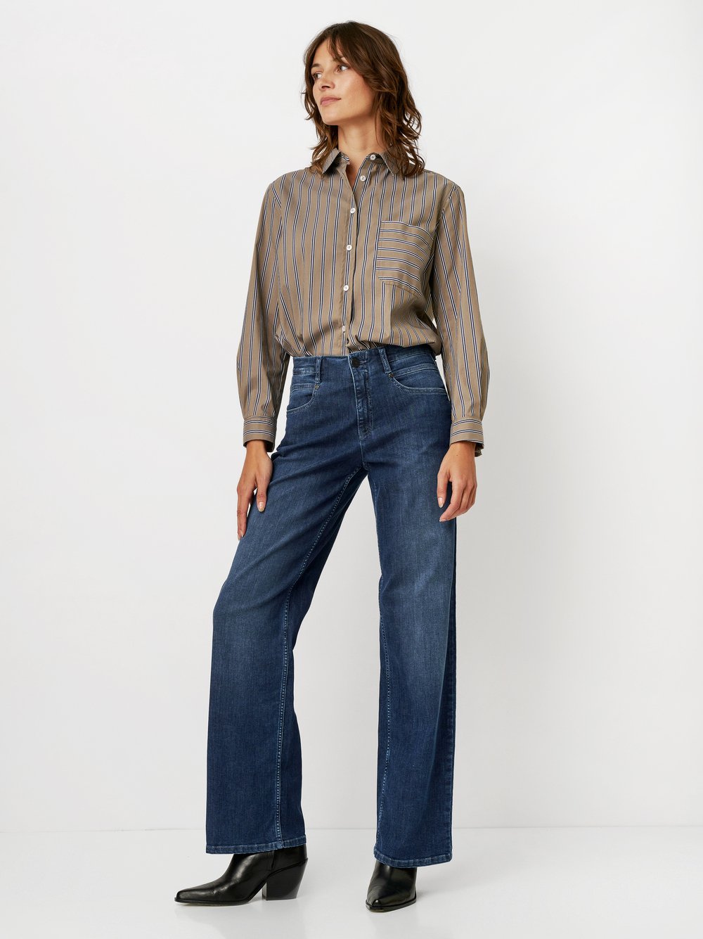 Wide Leg Jeans | Style »Liv« mid blue