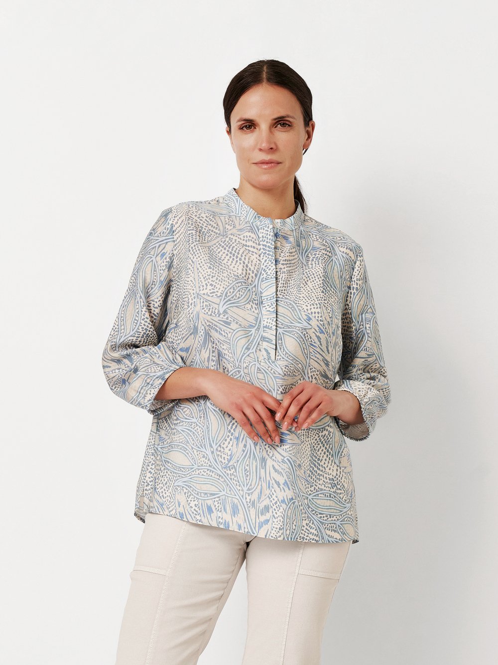 Summery, patterned blouse | Style »Alis« multicolour blue