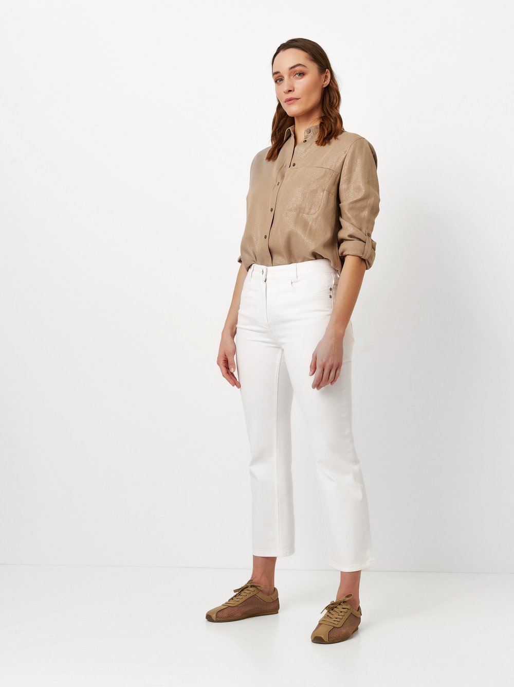 Leicht ausgestellte 7/8-Jeans | Style »be loved« white