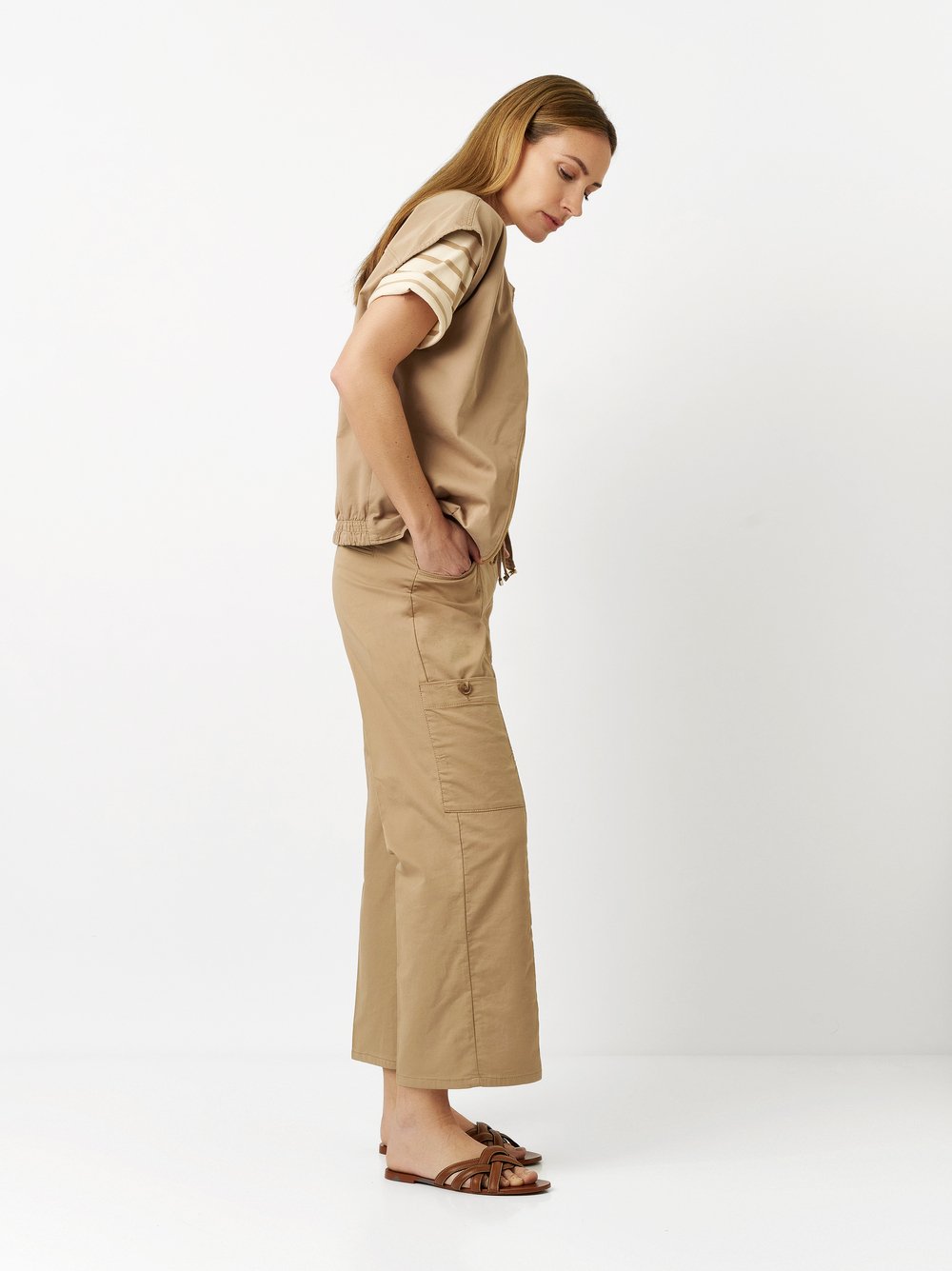 Casual cargo pants | Style »Sue« light brown