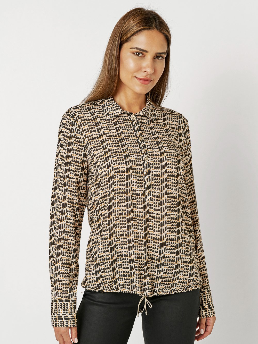 Gemusterte Bluse | Style »Bianca« multicolour camel