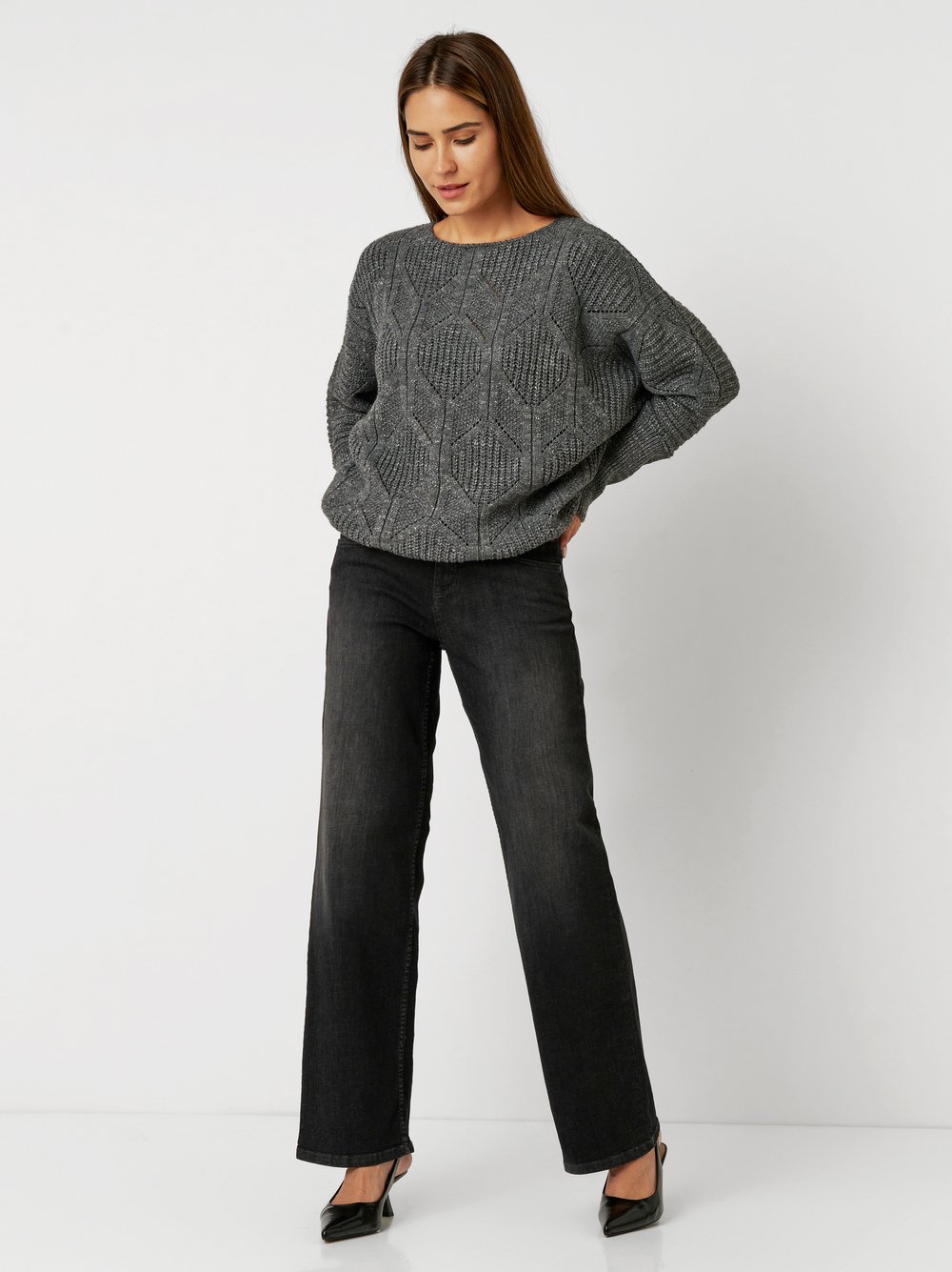 Wide leg jeans | Style »Liv« dark grey