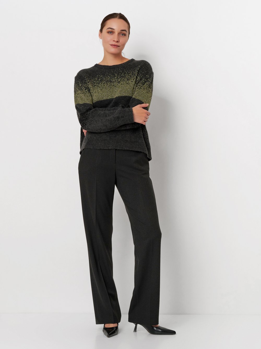 Elegant business trousers | Style »Luisa« dark grey