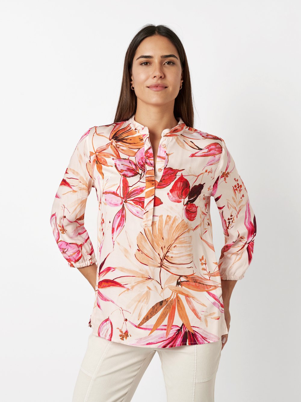 Leichte Bluse mit buntem Print | Style »Alis« multicolour red