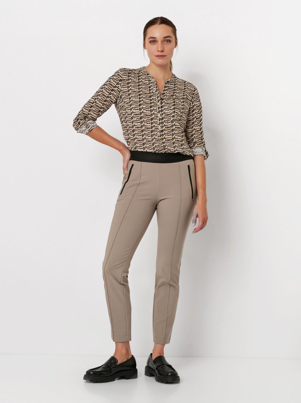 Slim business trousers | Style »Jenny« taupe