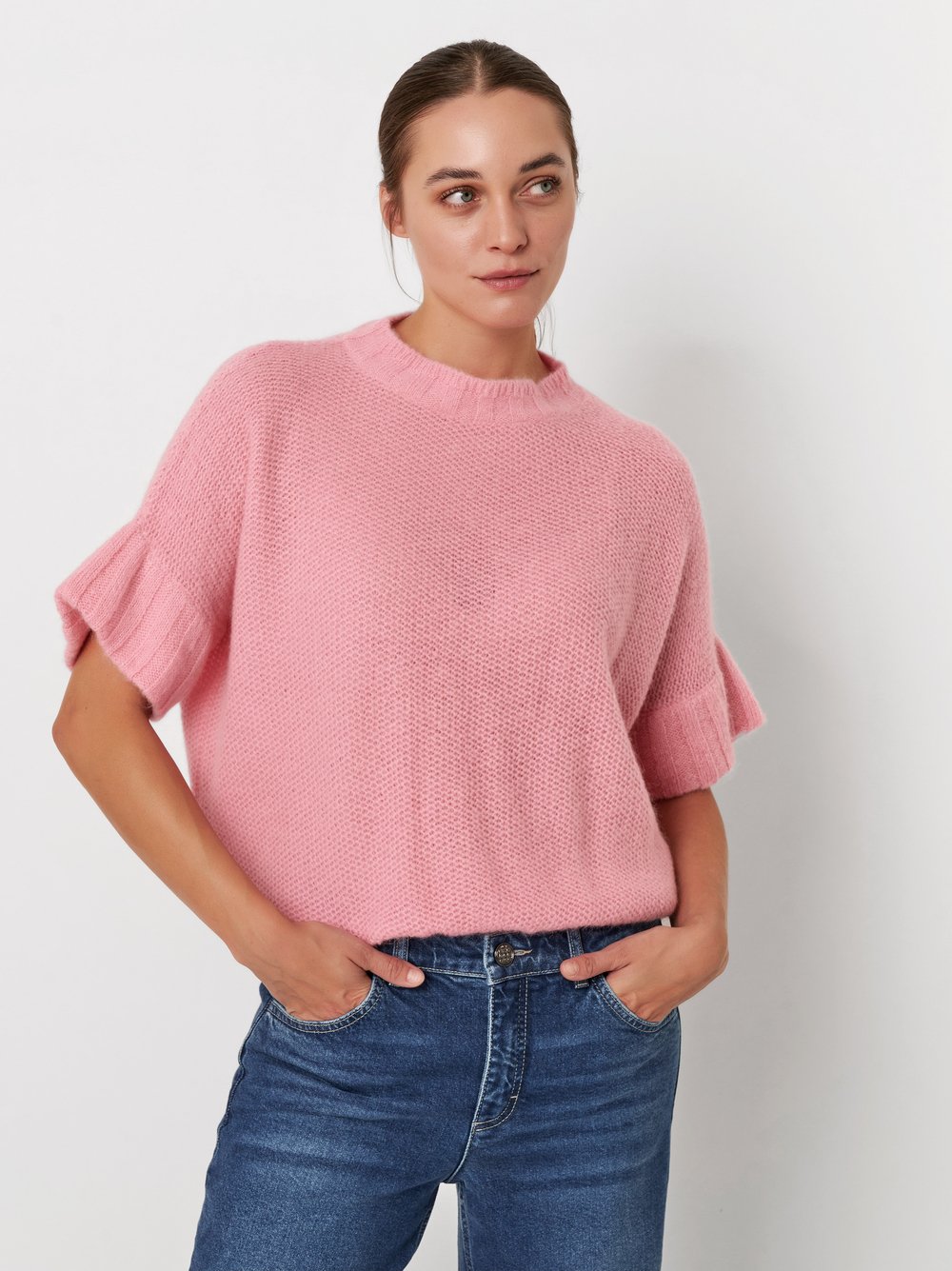 Fluffiger Kurzarm-Pulli | Style »Ilka« rose