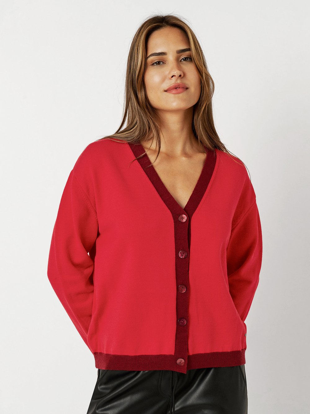 Red cardigan | Style »Ivette« red