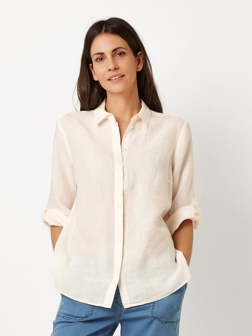 Summery linen blouse | Style »Clay« offwhite