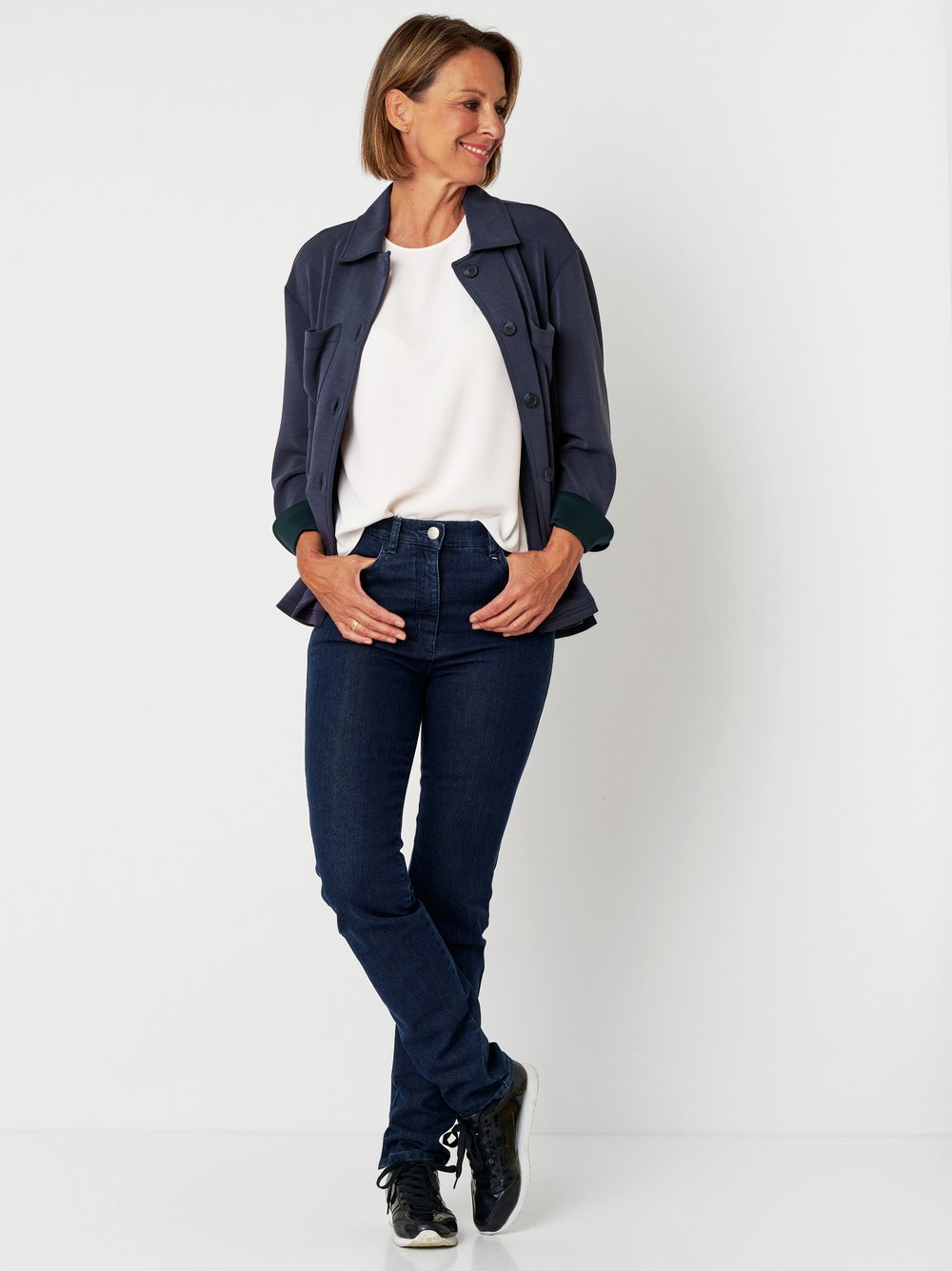 Jeans mit Teilgummizug | Style »Belmonte« mid blue