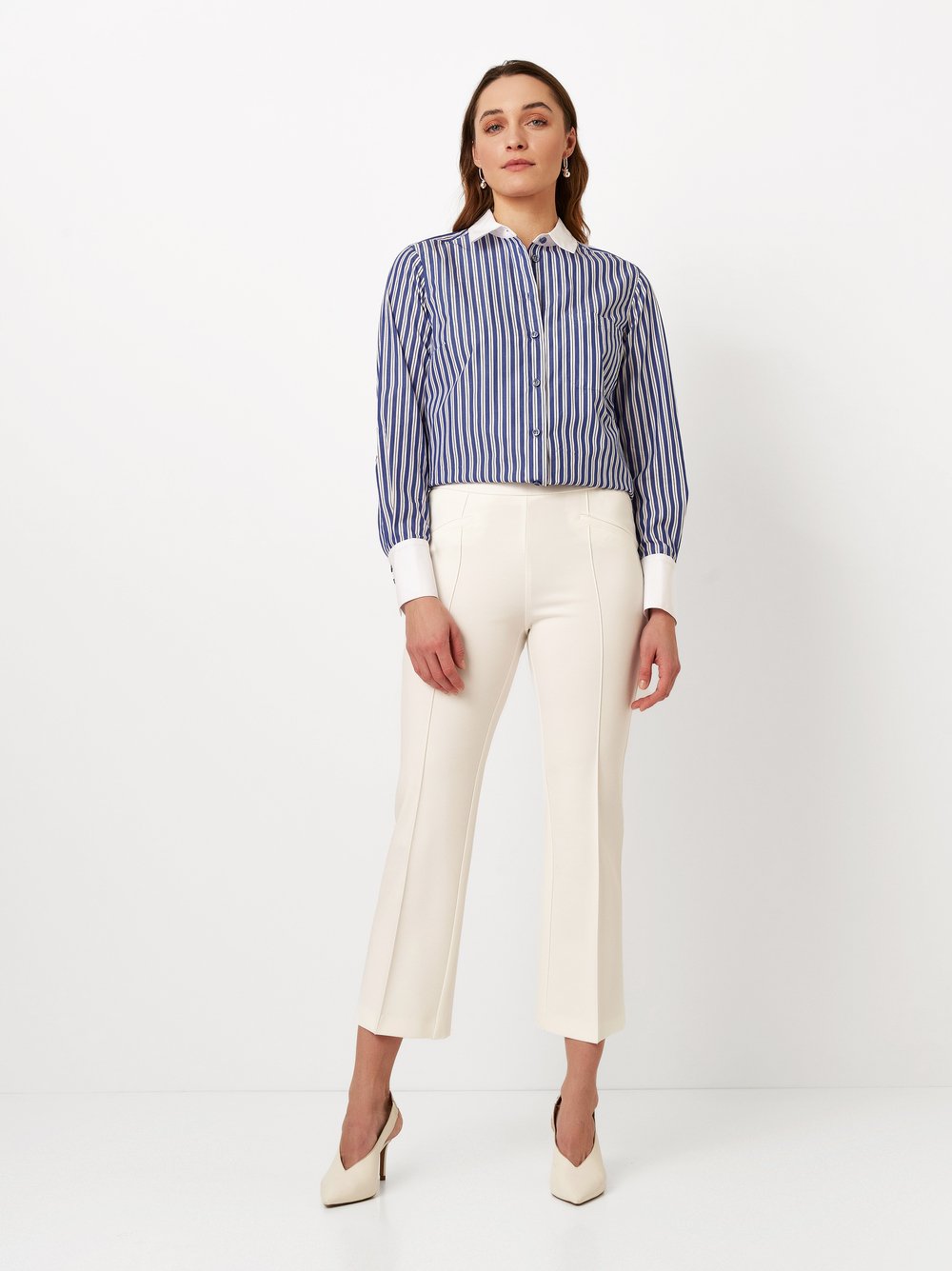 Ausgestellte 7/8-Hose | Style »Jenny« offwhite