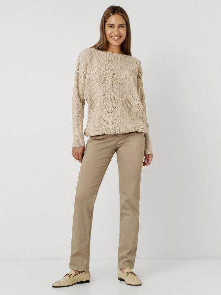 TONI Fashion Style »Liv« taupe Gefärbte Regular-Fit Jeans