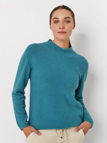 TONI Fashion Style »Helene« petrol Feinstrick-Pulli mit Turtleneck